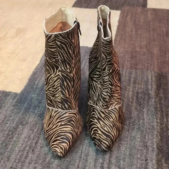 Able Tinsley Tiger Calf Hair Ankle Boots - Picture 3 of 8